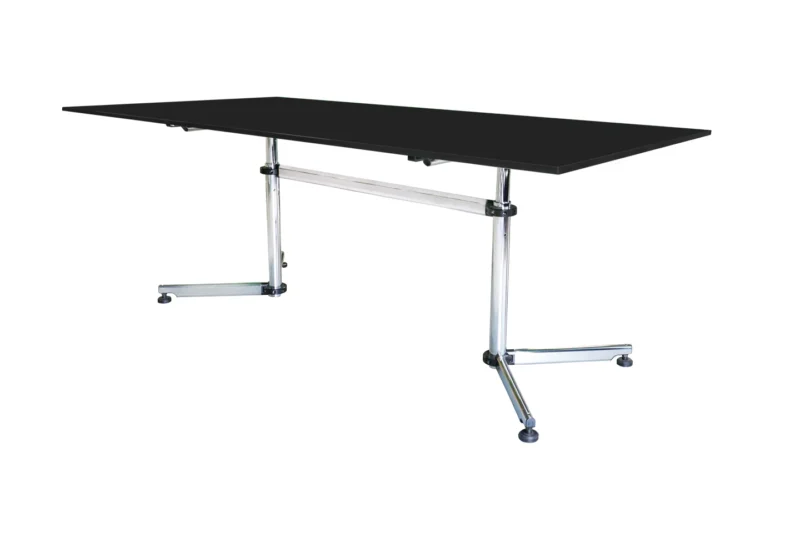 USM Kitos Schreibtisch Glas / Schwarz 180 x 80 cm
