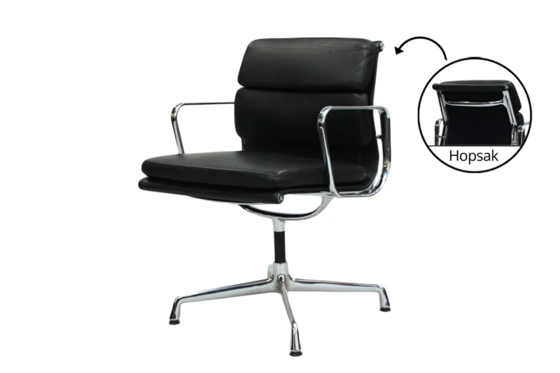 Vitra EA 207 / 208 Leder / Schwarz