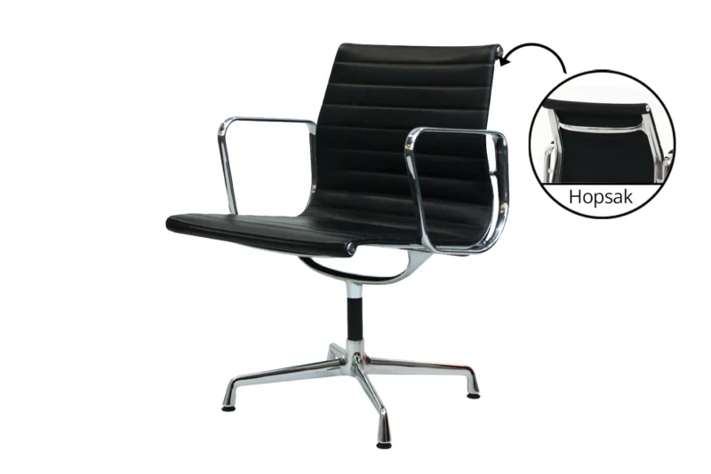 Vitra EA 107 / 108 Leder / Schwarz