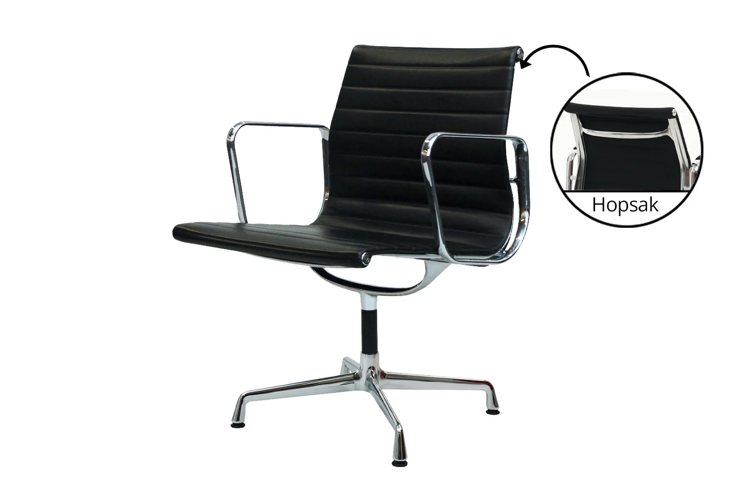 Vitra EA 107 / 108 Leder / Schwarz