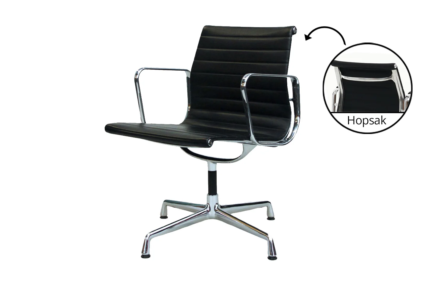 Vitra EA 107 / 108 Leder / Schwarz