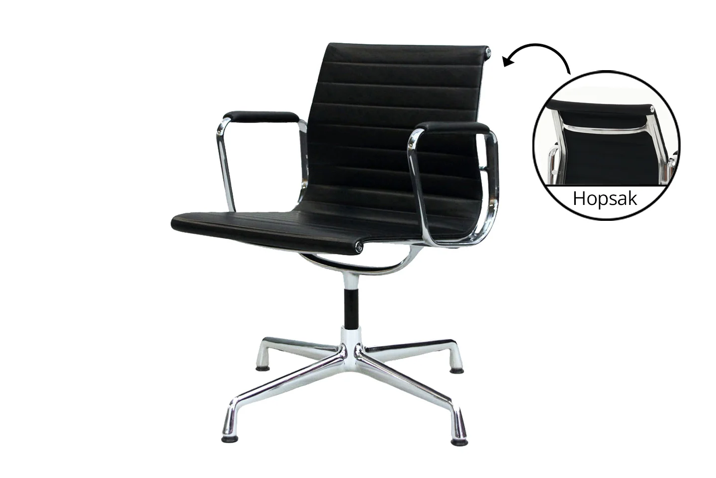 Vitra EA 107 / 108 Leder / Schwarz