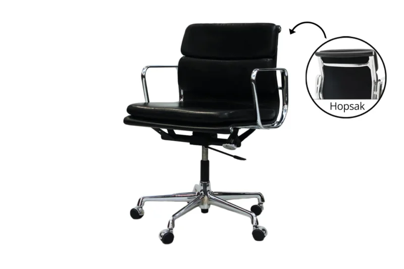 Vitra EA 217 Leder / Schwarz
