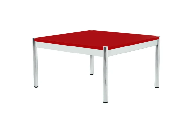 USM Haller Beistelltisch Glas / Rot 75 x 75 cm