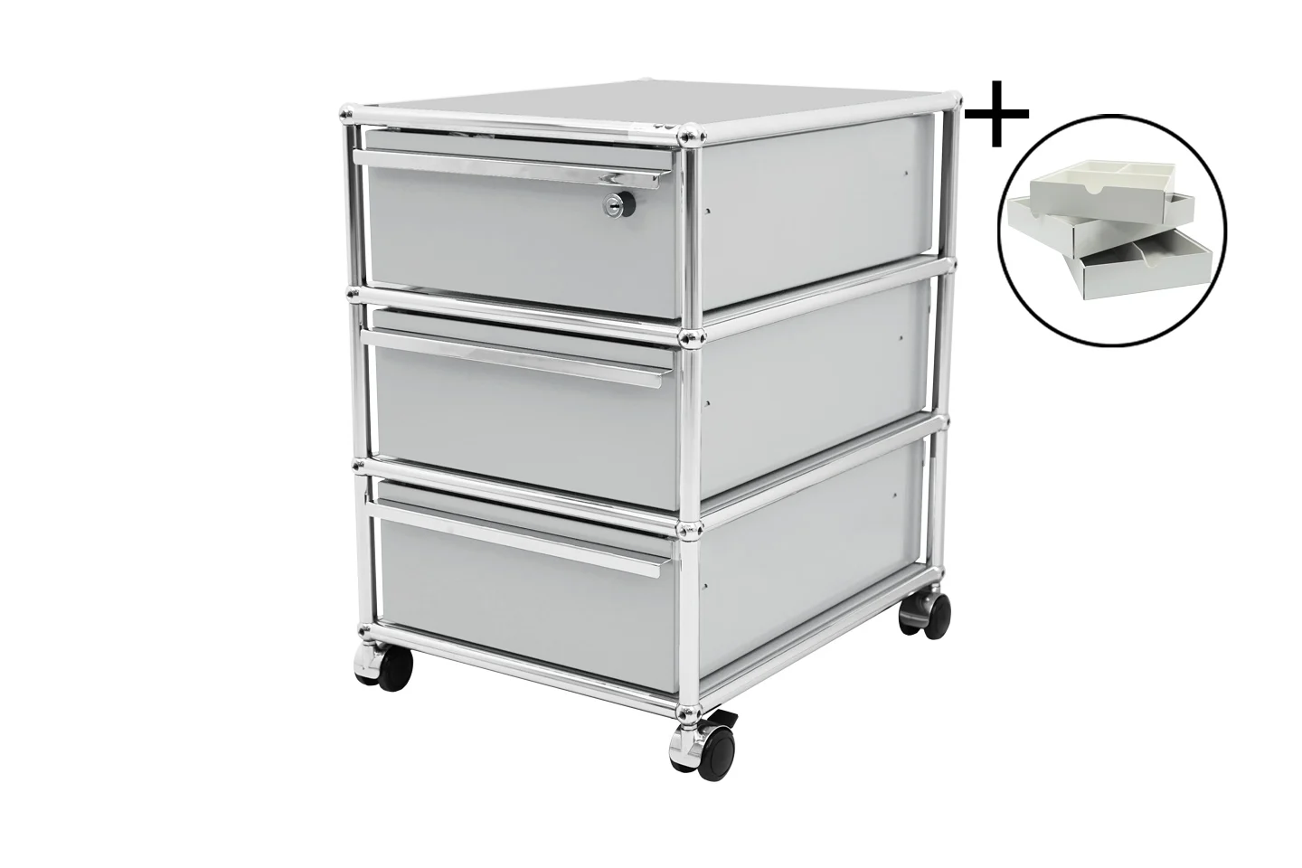 USM Haller Rollcontainer Lichtgrau RAL 7035