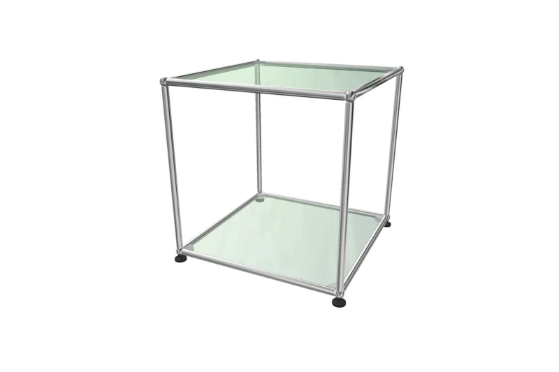 USM Haller Beistelltisch Klarglas 50 x 50 cm