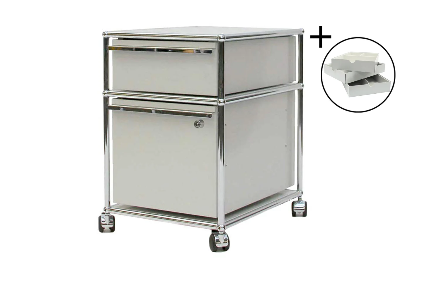 USM Haller Rollcontainer Lichtgrau RAL 7035 – Bild 2