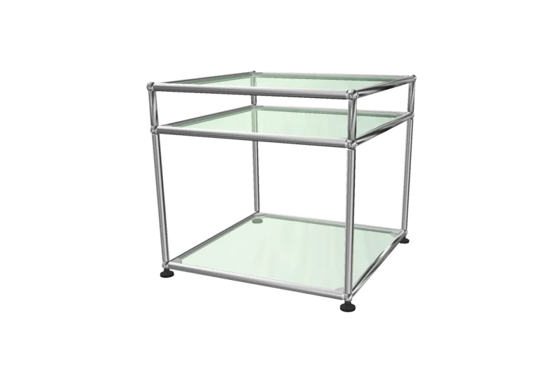 USM Haller Beistelltisch Klarglas 50 x 50 cm
