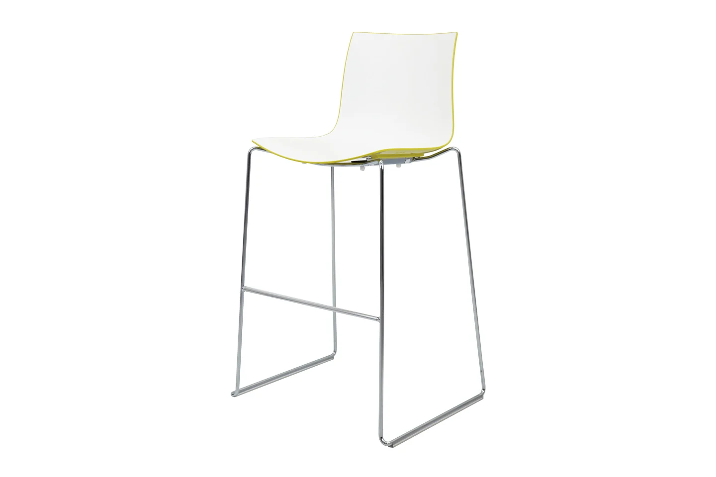 Arper CATIFA 46 Barhocker / Hocker Gelb / Weiß
