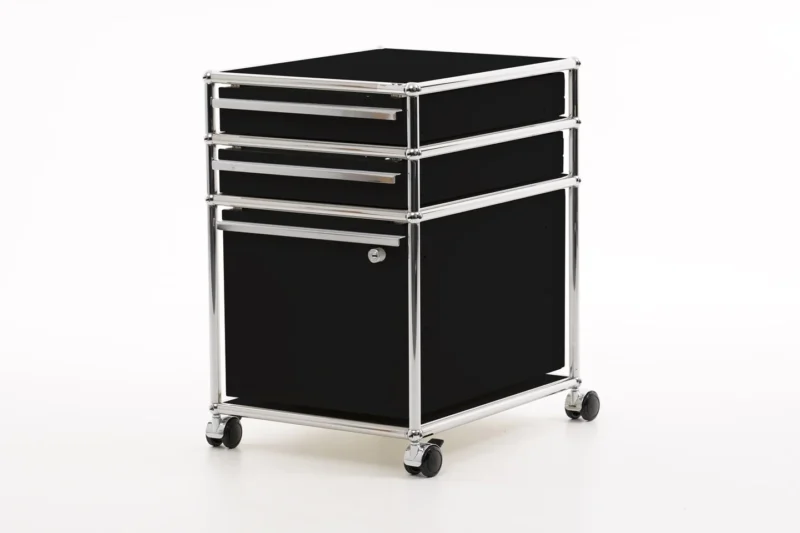 USM Haller Rollcontainer Graphitschwarz RAL 9011