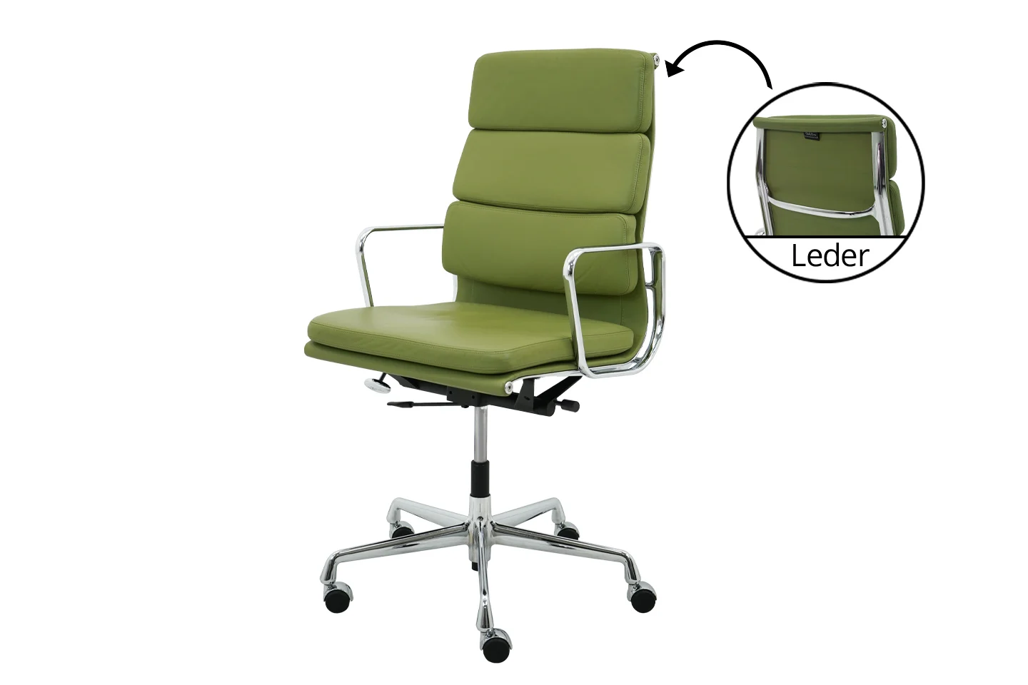 Vitra EA 219 Leder / GrĂ¼n