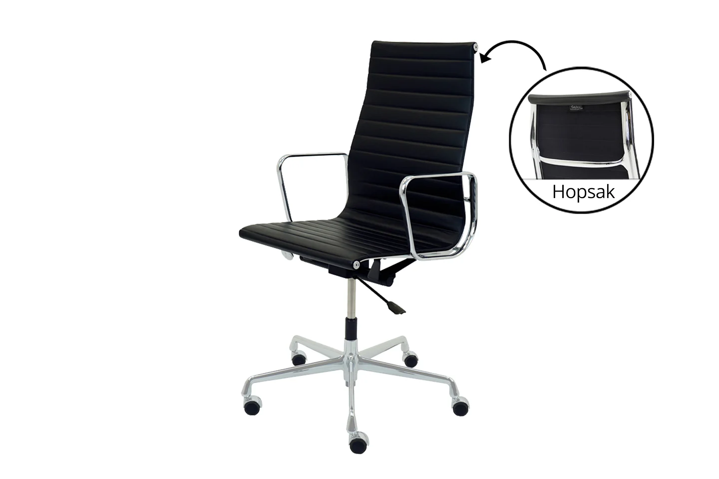 Vitra EA 119 Leder / Schwarz