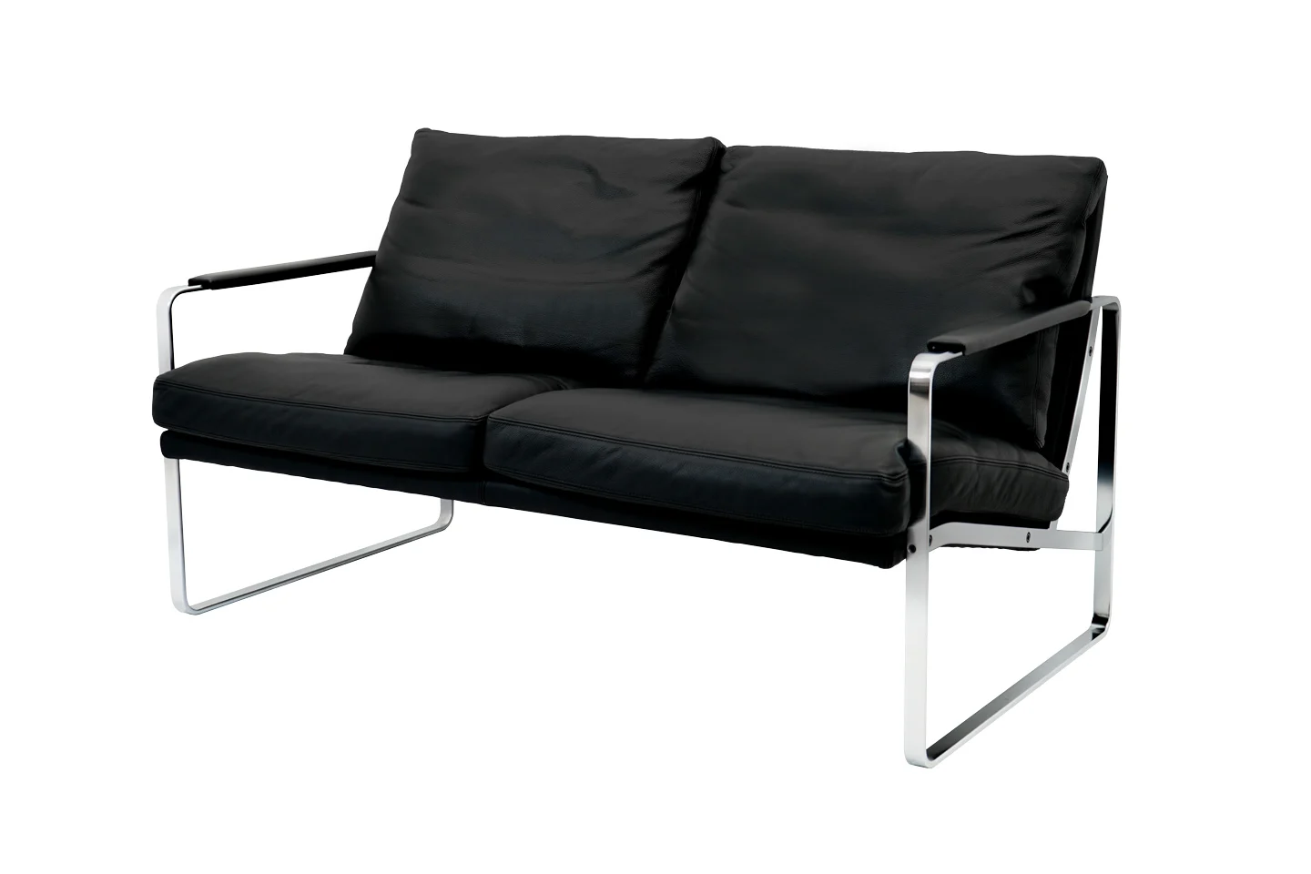Walter Knoll Fabricius 710-10 2er Sofa Leder / Schwarz