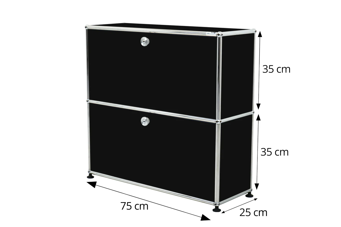USM Haller Sideboard Graphitschwarz RAL 9011 *25 cm Tiefe*