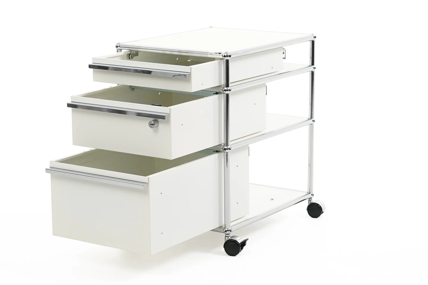 USM Haller Rollcontainer Reinweiß RAL 9010