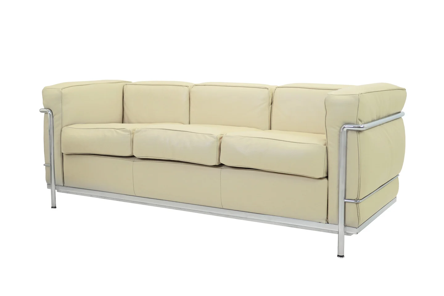 Cassina LC2 Le Corbusier 3-er Sofa Leder / Beige
