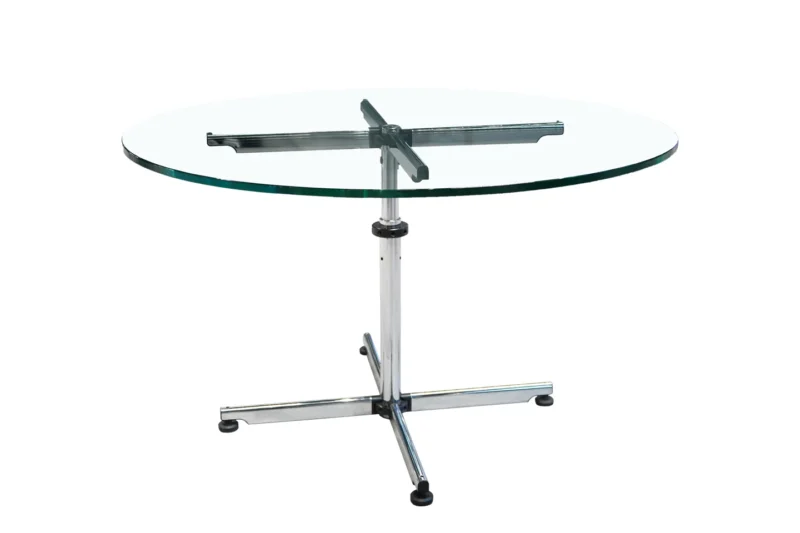USM Kitos Besprechungstisch Klarglas Ø 130 cm