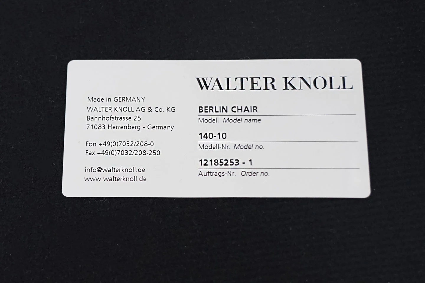 Walter Knoll Berlin Chair Leder / Weiß