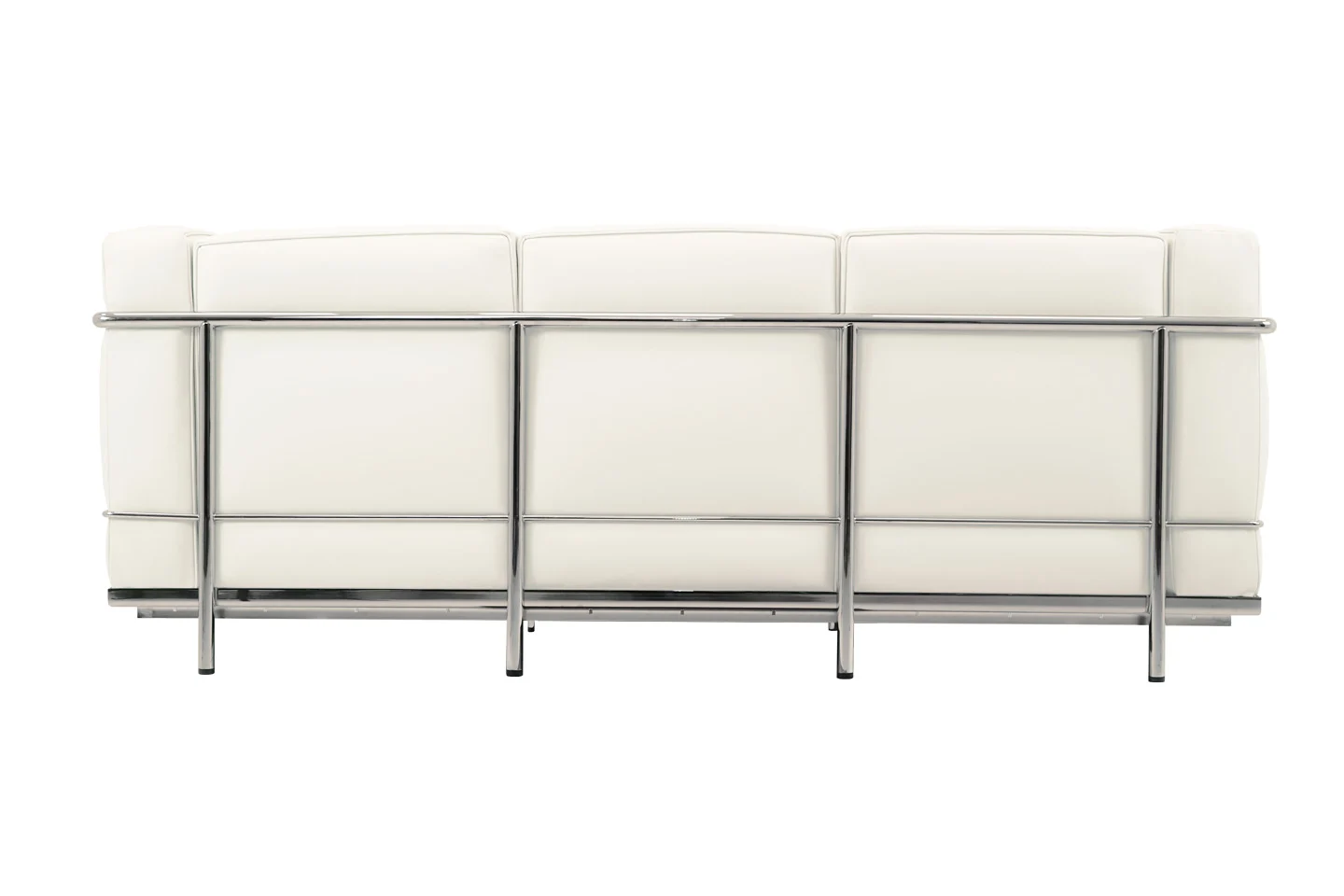 Cassina LC2 Le Corbusier 3-er Sofa Leder / Weiß / Bianco