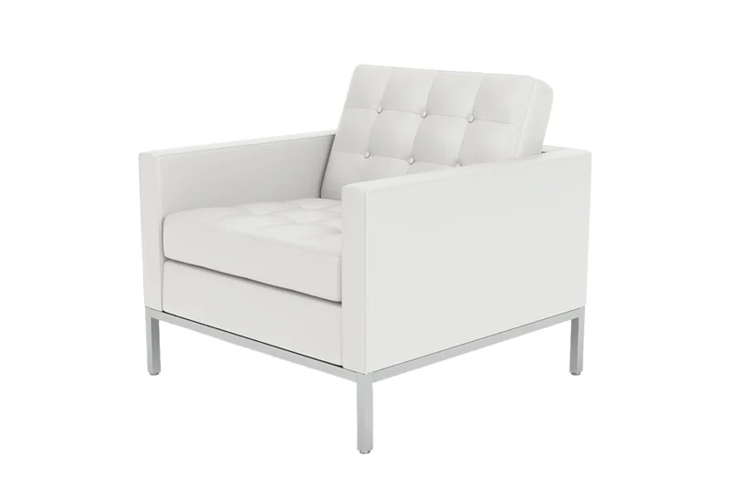 Knoll International Florence Sessel Leder / Weiß