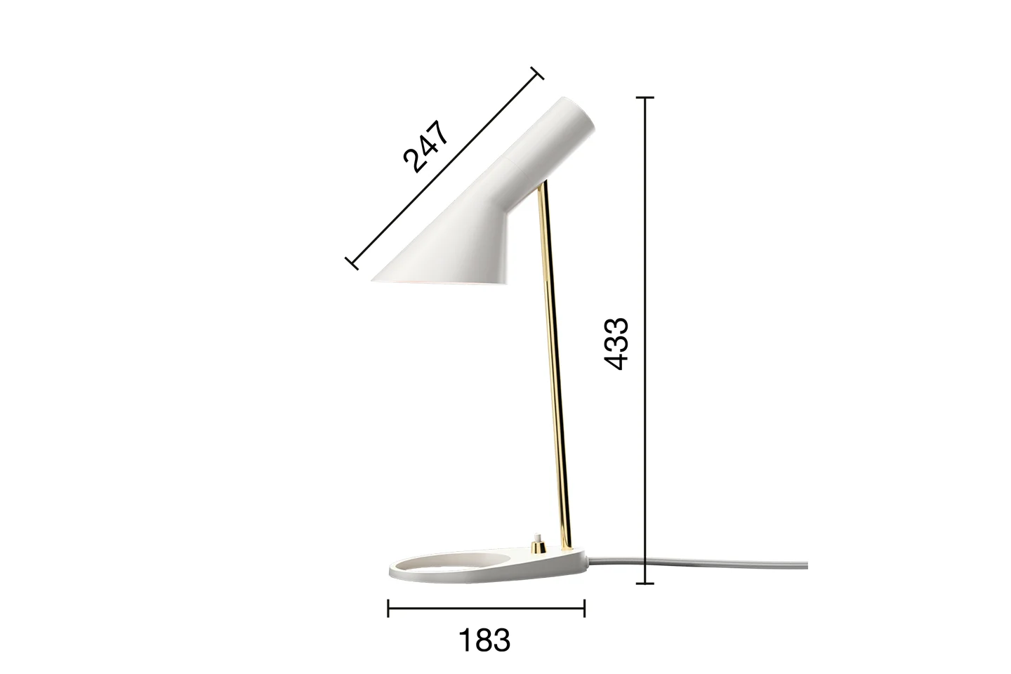 Louis Poulsen AJ Mini Table Anniversary Edition Tischlampe / Weiß / Pale Rose