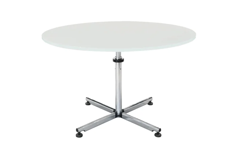 USM Kitos Besprechungstisch Glas / Weiß Ø 110 cm