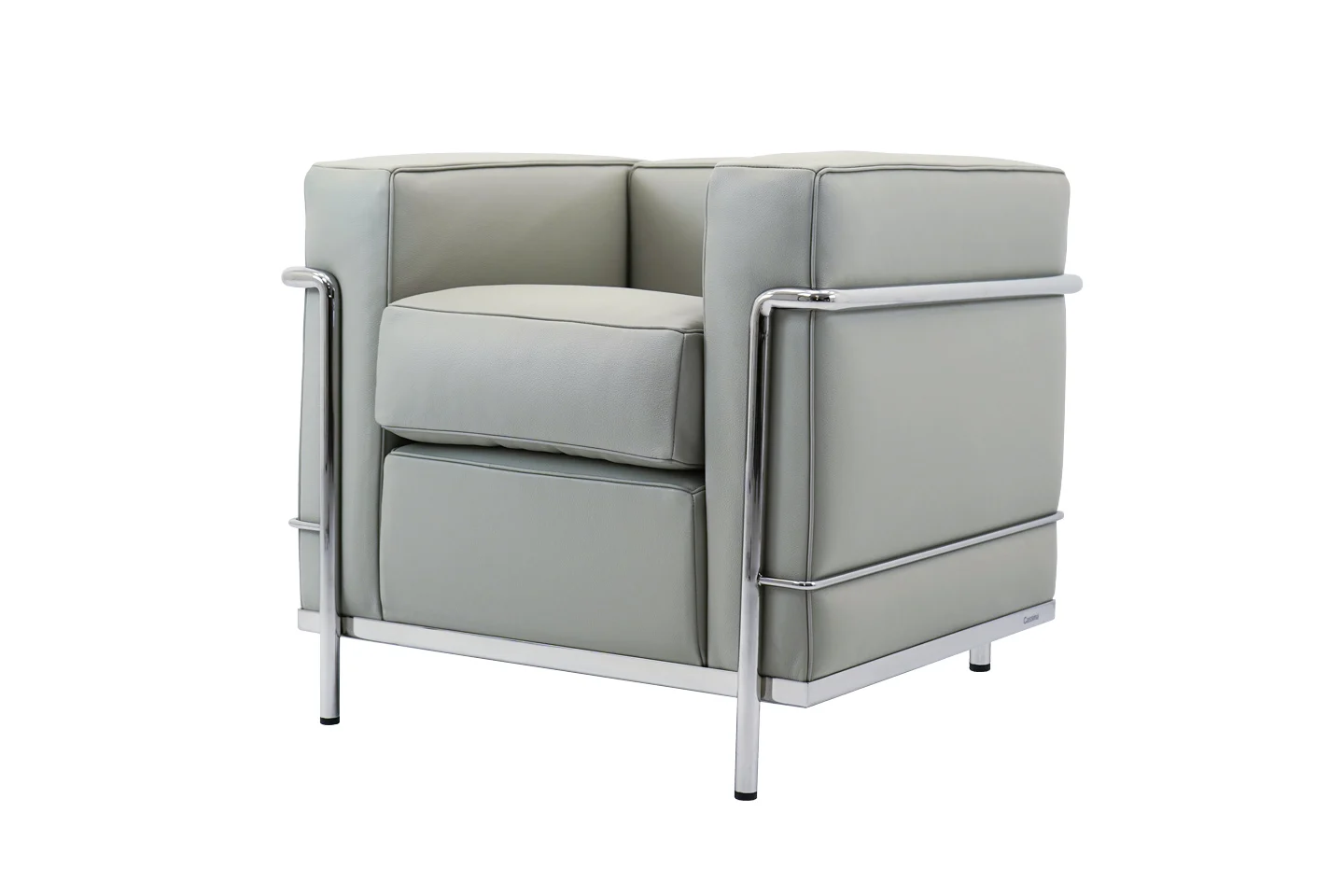 Cassina LC2 Le Corbusier Sessel Leder / Hellgrau / Grigio