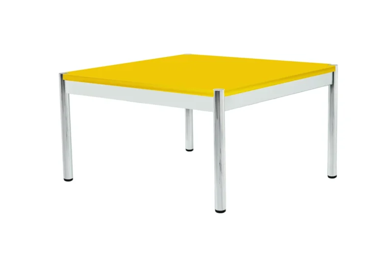 USM Haller Beistelltisch Glas / Gelb 75 x 75 cm