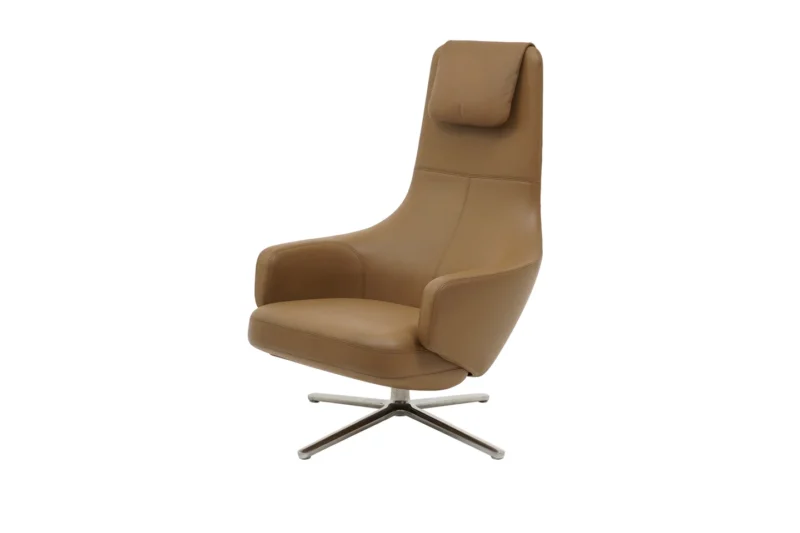 Vitra Repos Sessel Leder / Braun