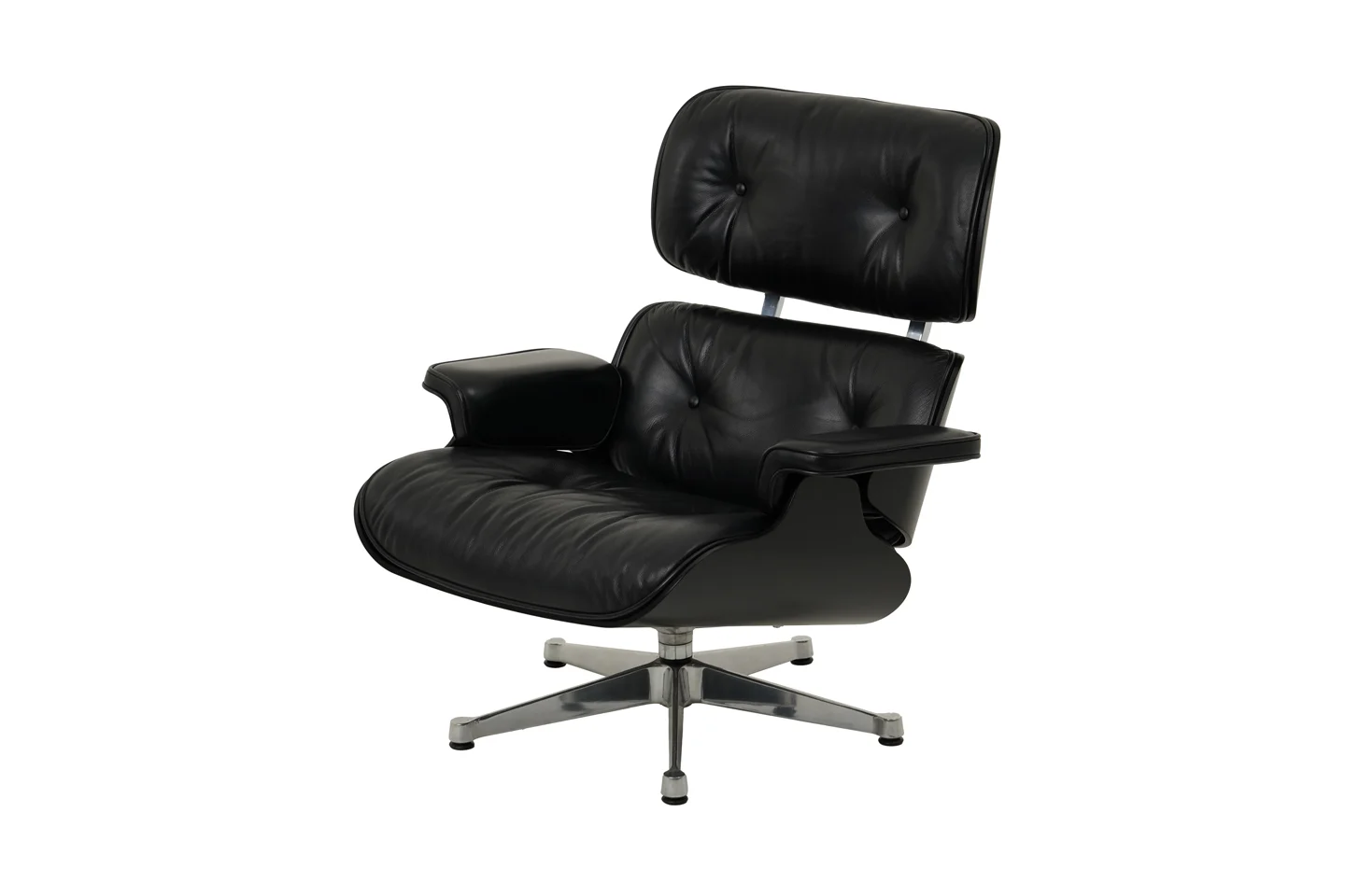 Vitra Lounge Chair Black Version Leder / Holz