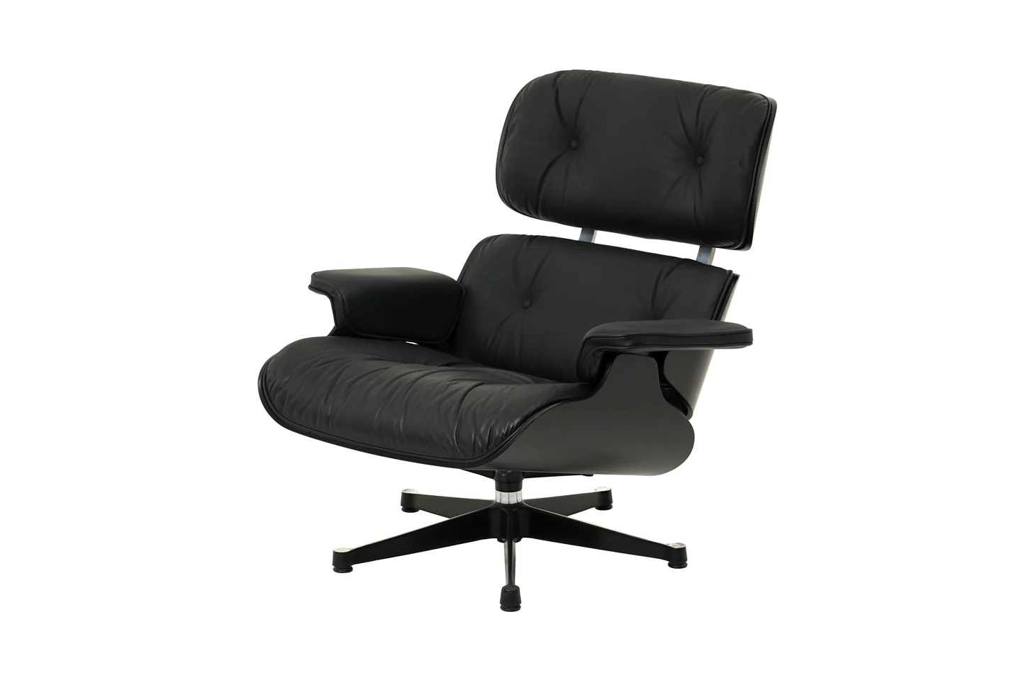 Vitra Lounge Chair Black Version Leder / Holz