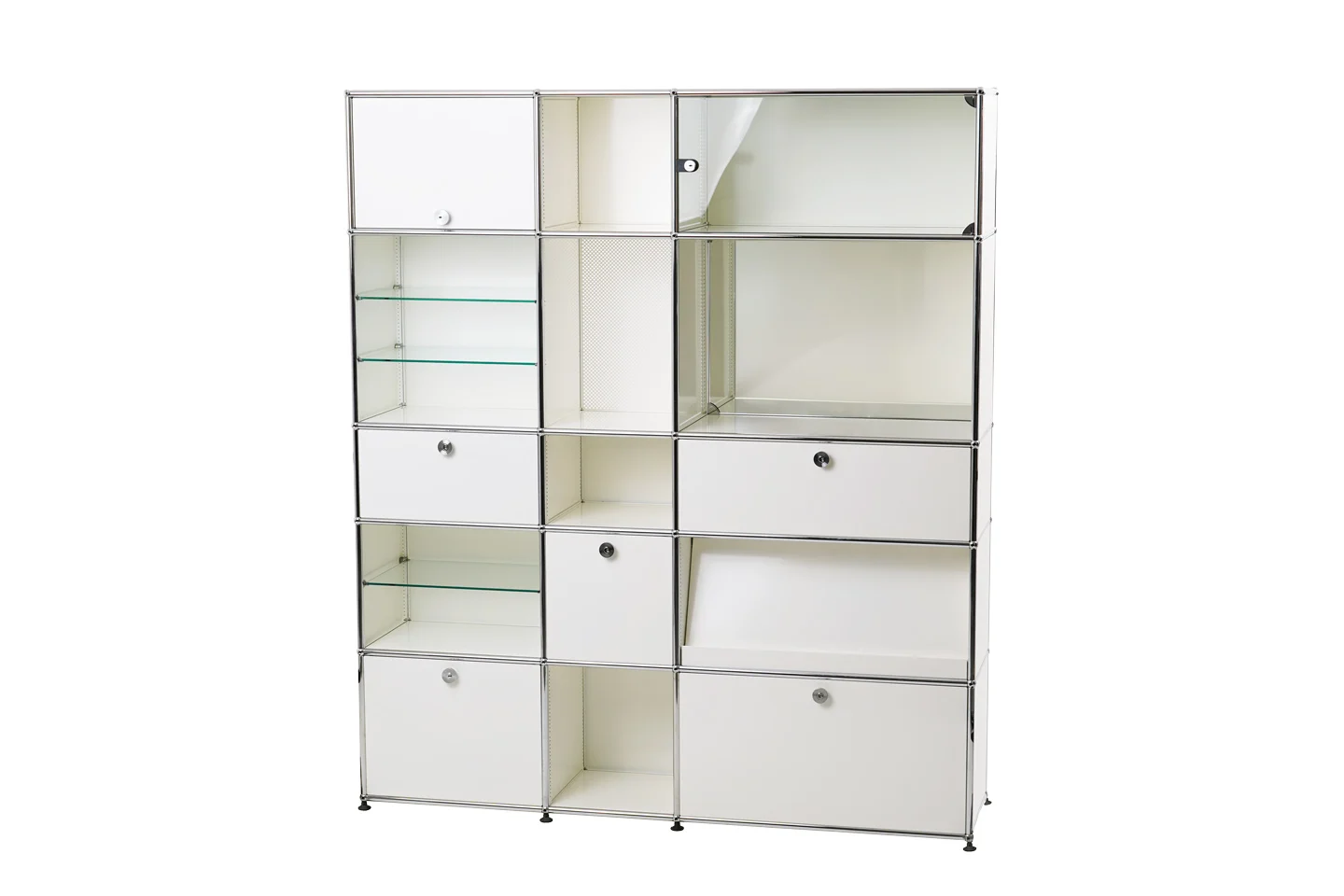 USM Haller Wohnwand Reinweiß RAL 9010