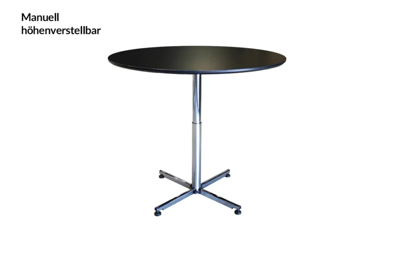 USM Kitos M höhenv. Besprechungstisch Kunstharz / Schwarz Ø 120 cm