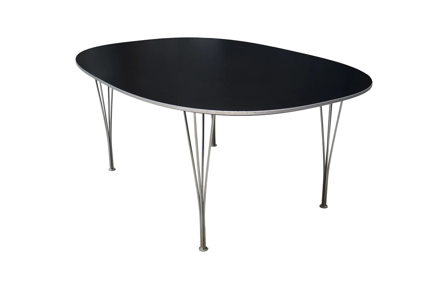 Fritz Hansen Superellipse Tisch Holz / Schwarz 180 x 120 cm