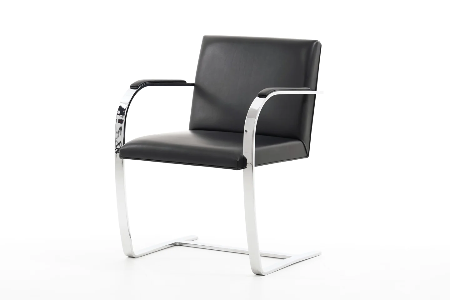Knoll International Freischwinger Brno Leder / Schwarz