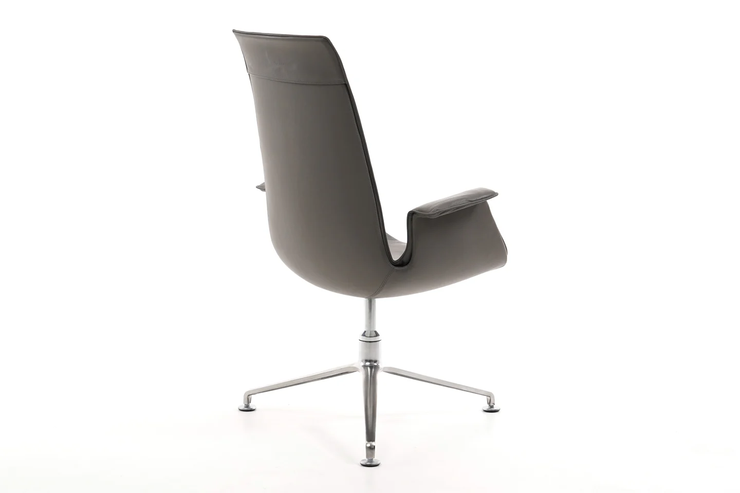 Walter Knoll FK Konferenzstuhl Leder / Grau *Sonderanfertigung*
