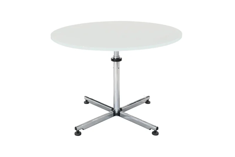 USM Kitos Besprechungstisch Glas / Weiß Ø 90 cm