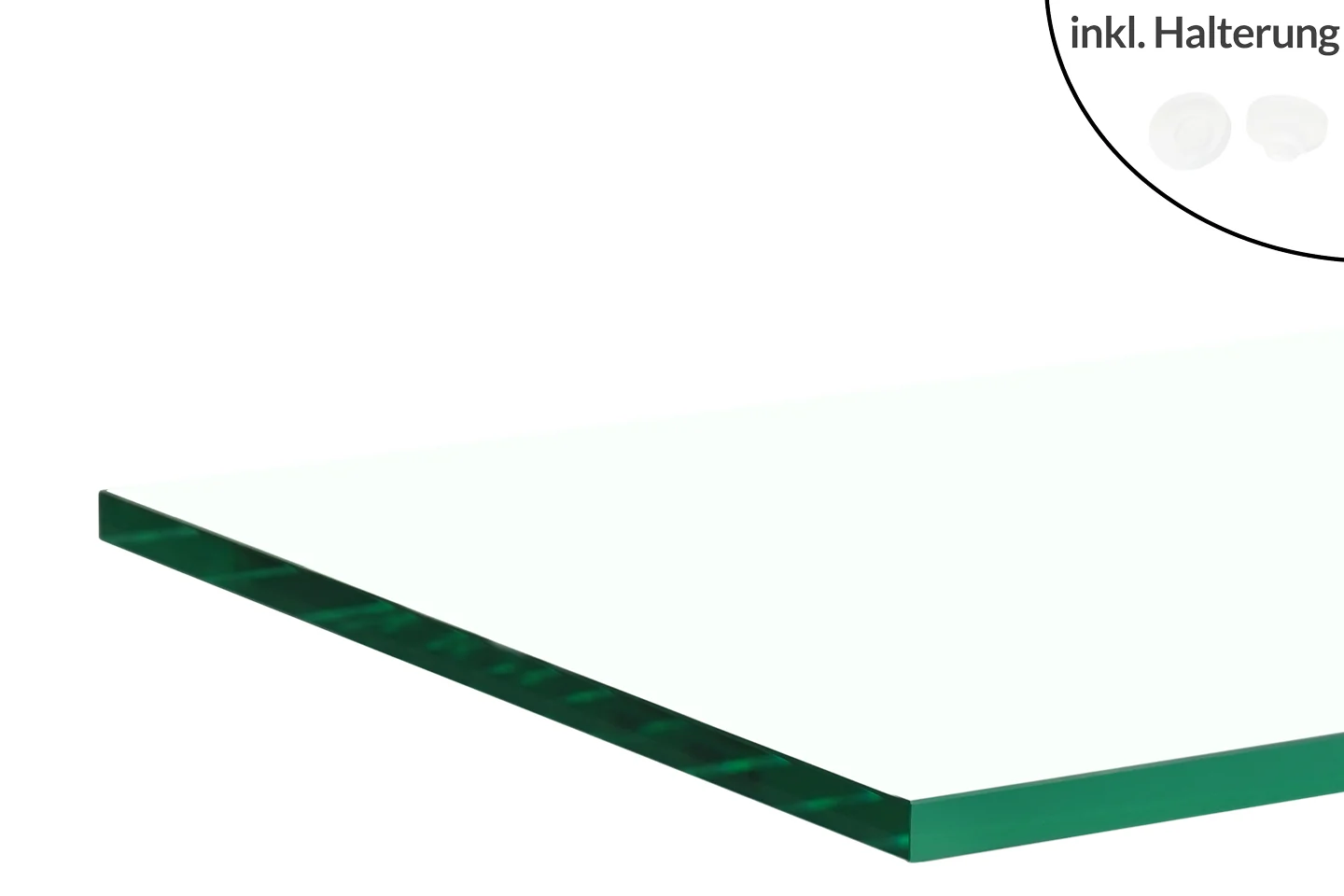 Abdeckplatte Glas / Klarglas für 50 cm Tiefe