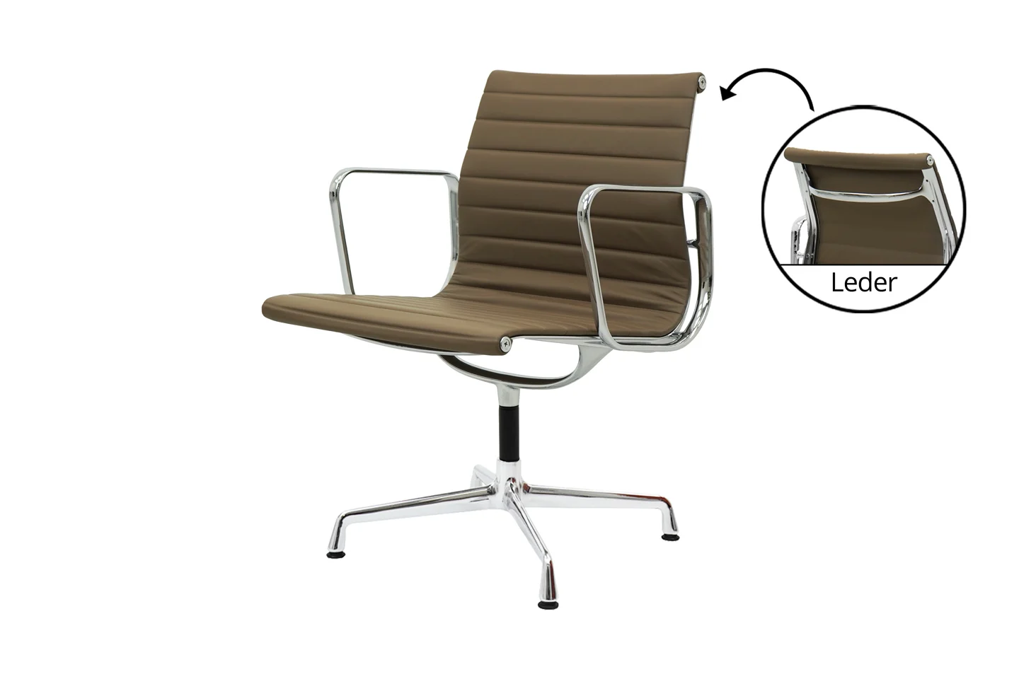 Vitra EA 107 / 108 Leder / Braun