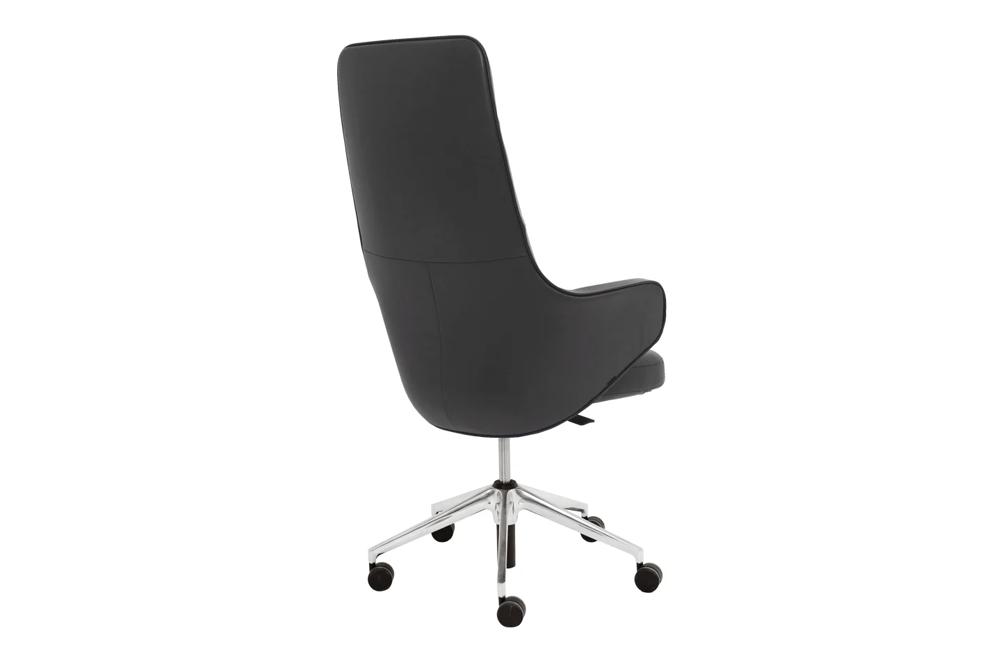 Vitra Grand Executive Highback Bürodrehstuhl Leder / Grau