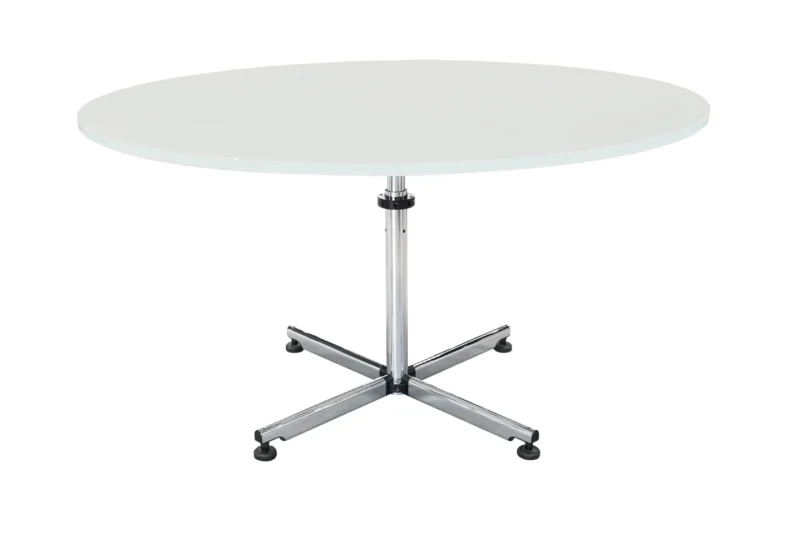 USM Kitos Besprechungstisch Glas / Weiß Ø 130 cm