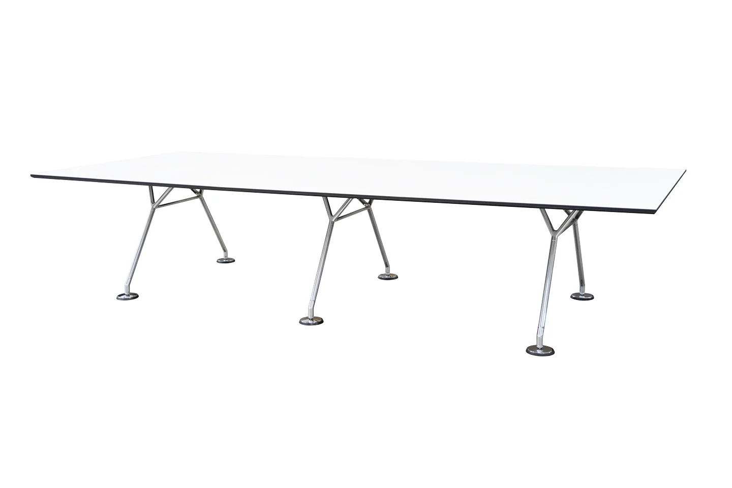 Tecno Nomos Konferenztisch Kunstharz / Weiß 340 x 140 cm