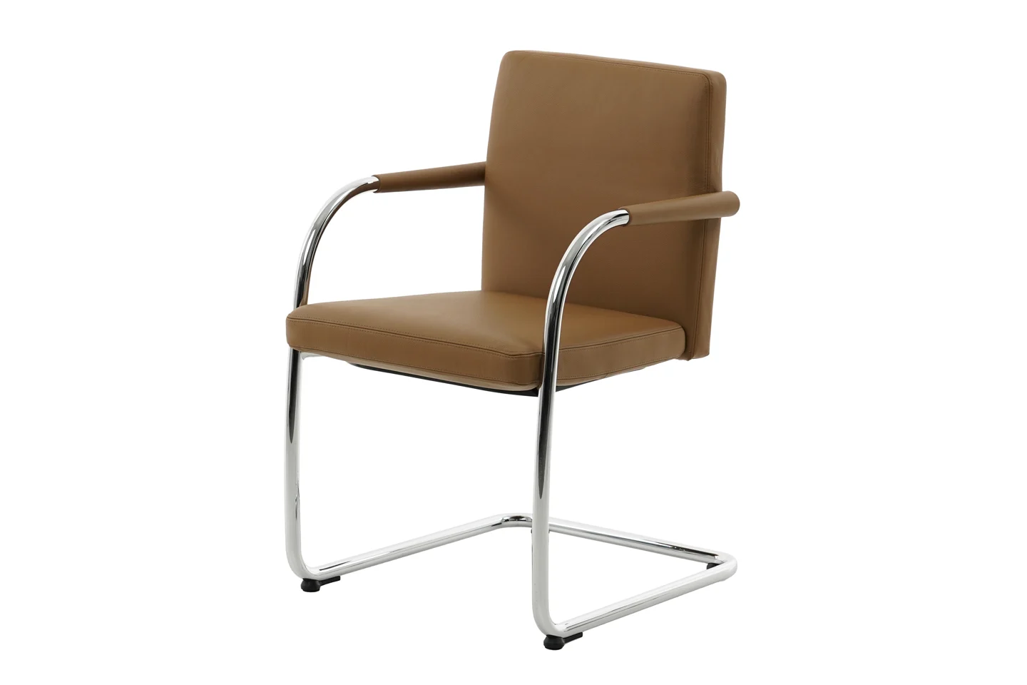 Vitra VisaSoft Freischwinger Leder / Braun *nicht stapelbar*