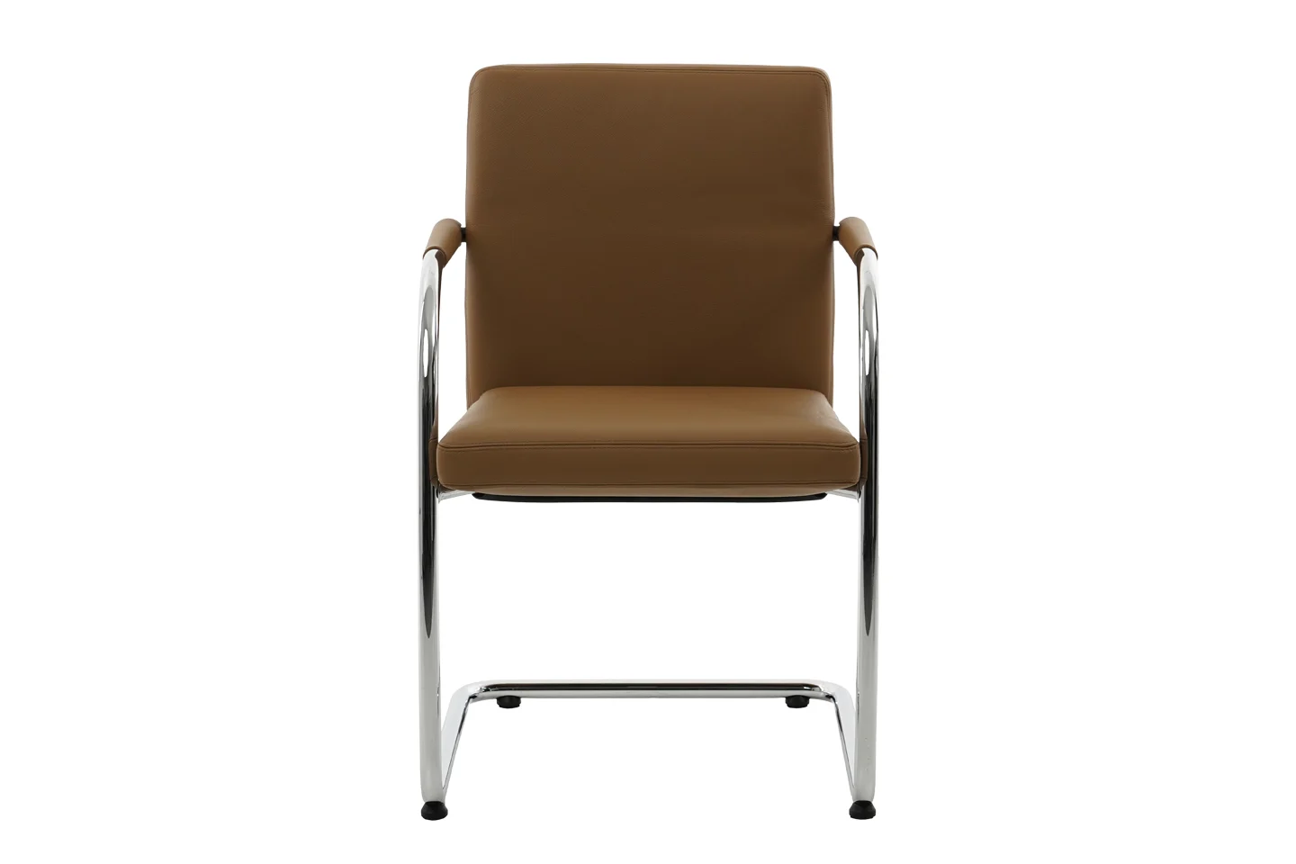 Vitra VisaSoft Freischwinger Leder / Braun *nicht stapelbar*