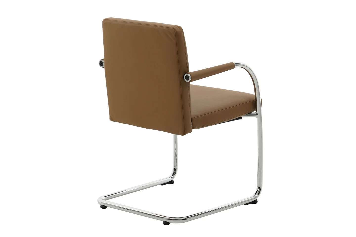 Vitra VisaSoft Freischwinger Leder / Braun *nicht stapelbar*