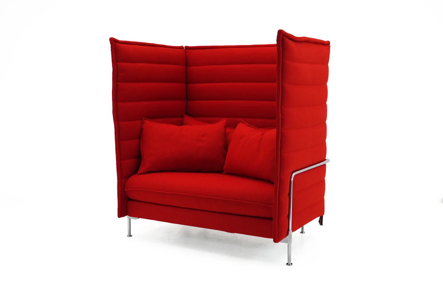 Vitra Alcove Highback Love Seat Stoff / Rot