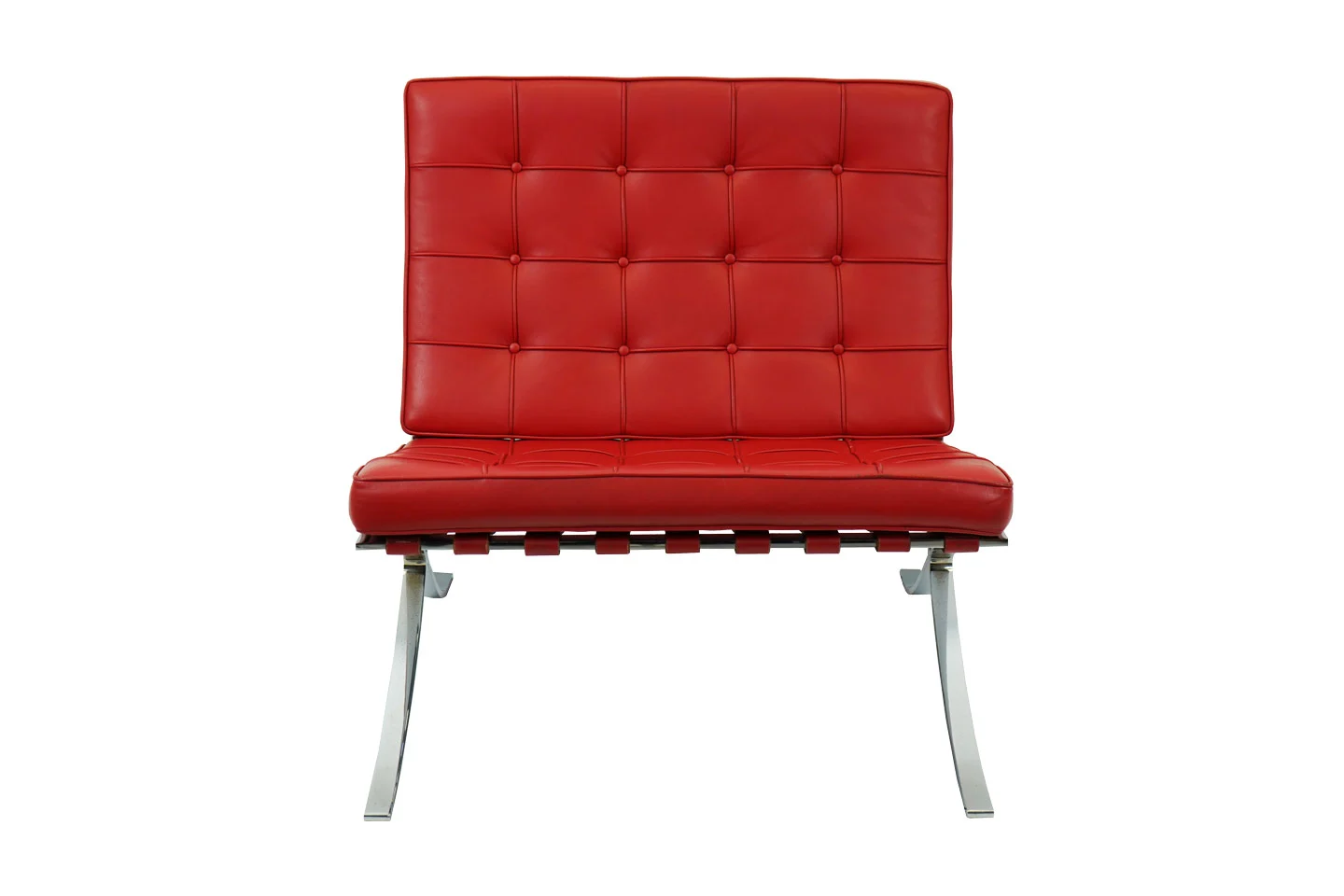 Knoll International Barcelona Sessel Leder / Rot