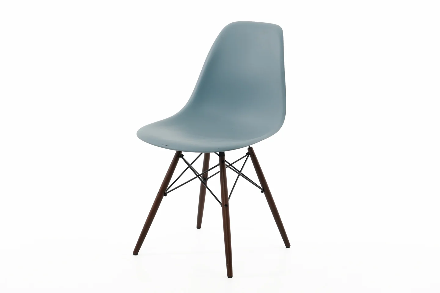 Vitra Eames Plastic Side Chair DSW Stuhl / Blau / Grau