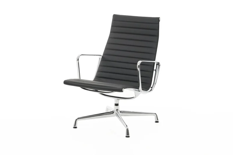 Vitra EA 115 Leder / Schwarz *nicht drehbar*