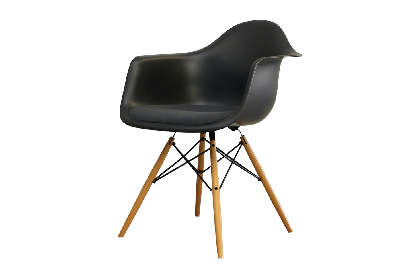 Vitra Eames Plastic Armchair DAW Kunststoff / Dunkelgrau – Bild 1